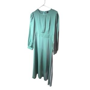 SHEIN Green Pleated Long Sleeve Sundress – Women’s Size Small / US 4 (Gently Use